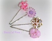 Lilac Bouquet Vintage Flower Hairpins Bobby Pins