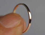 Skinny 1mm 14k Rose Gold Ring, Smooth Texture, size 3 through 6, any size available, Sea Babe Jewelry