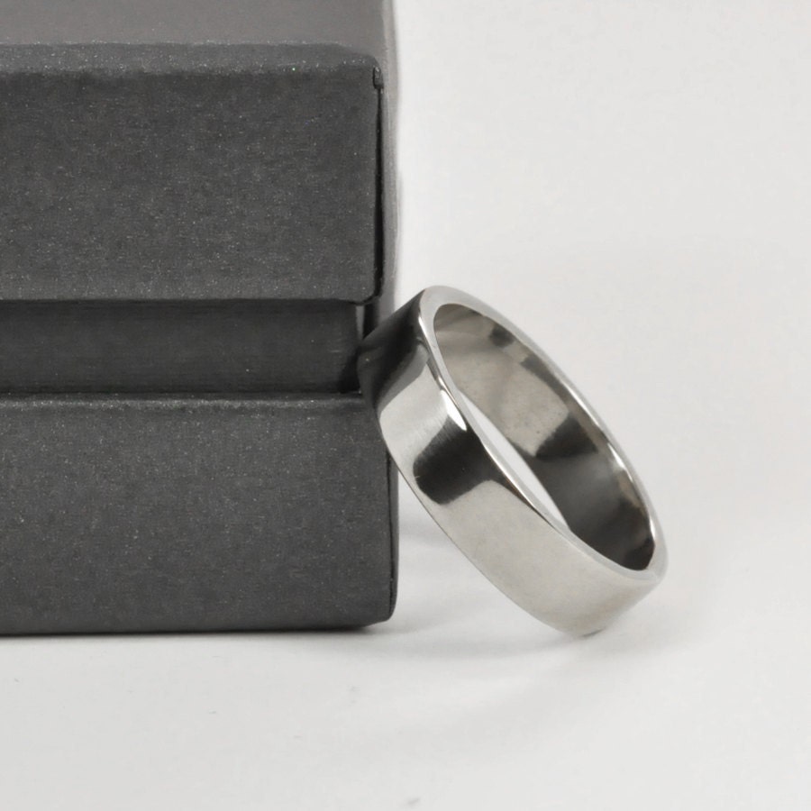 Forged Big Mens Wedding Band or Ring, 5mm, size 6 through 8, any size ...