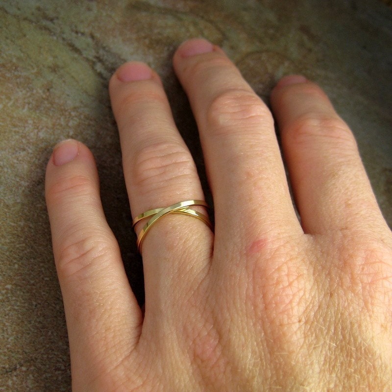 14k Yellow Gold Infinity Ring, sizes 6.25 through 9, any size available, Sea Babe Jewelry