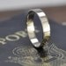The White Gold Wedding Ring, Hand forged 18k Palladium White Gold 4mm Band, size 8.25 through 10, any size available, Sea Babe Jewelry
