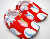 Red Tulips Cloth Baby Shoes