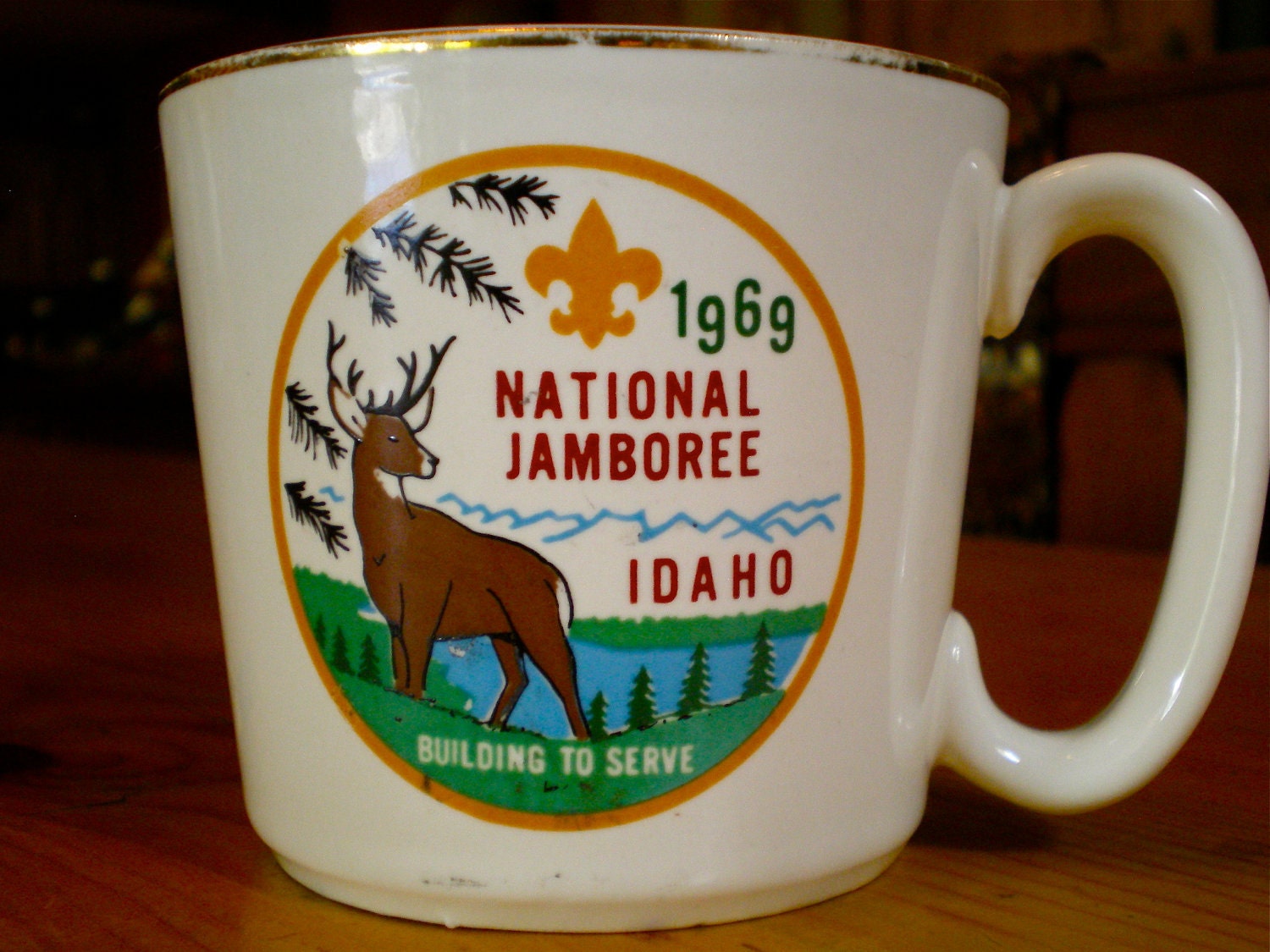 1969 Boy Scout NATIONAL JAMBOREE IDAHO Souvenir Coffee Cup