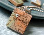 Home Fries - custom map necklace