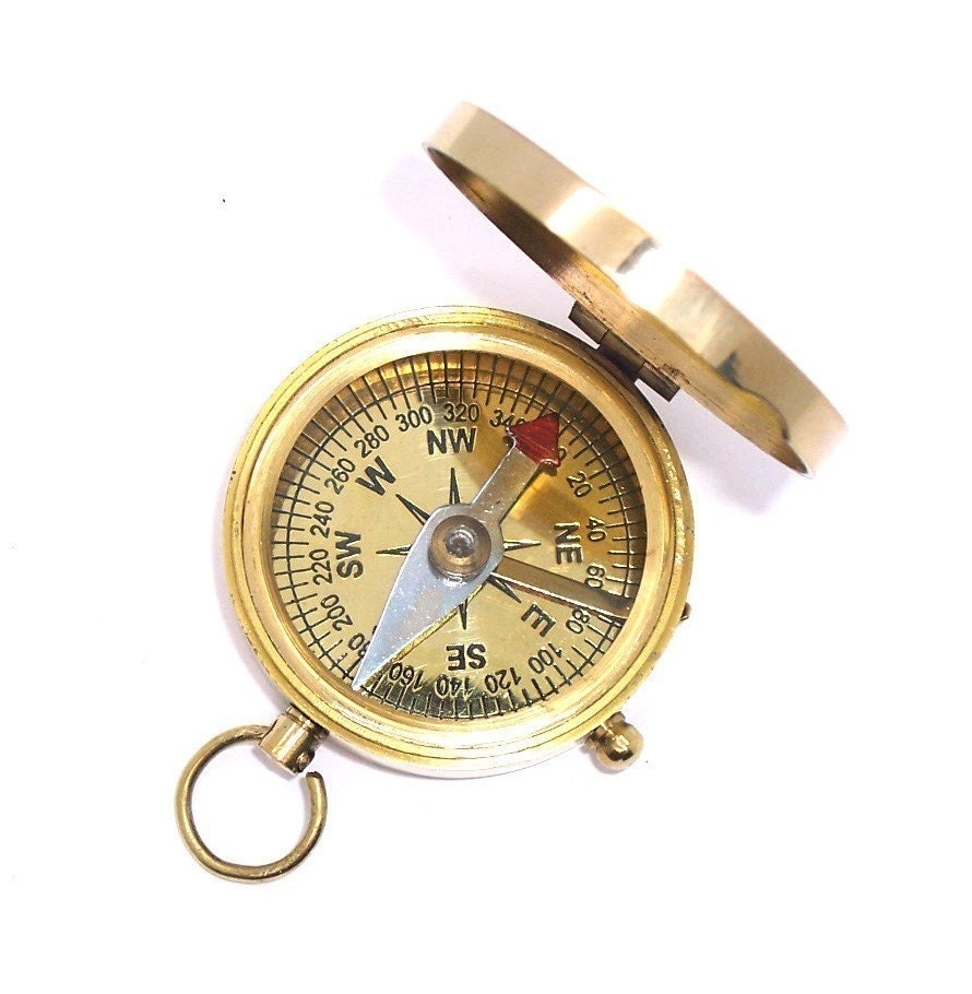 1 Pocket Compass Pendant Steampunk True North By Thethinveil 2574