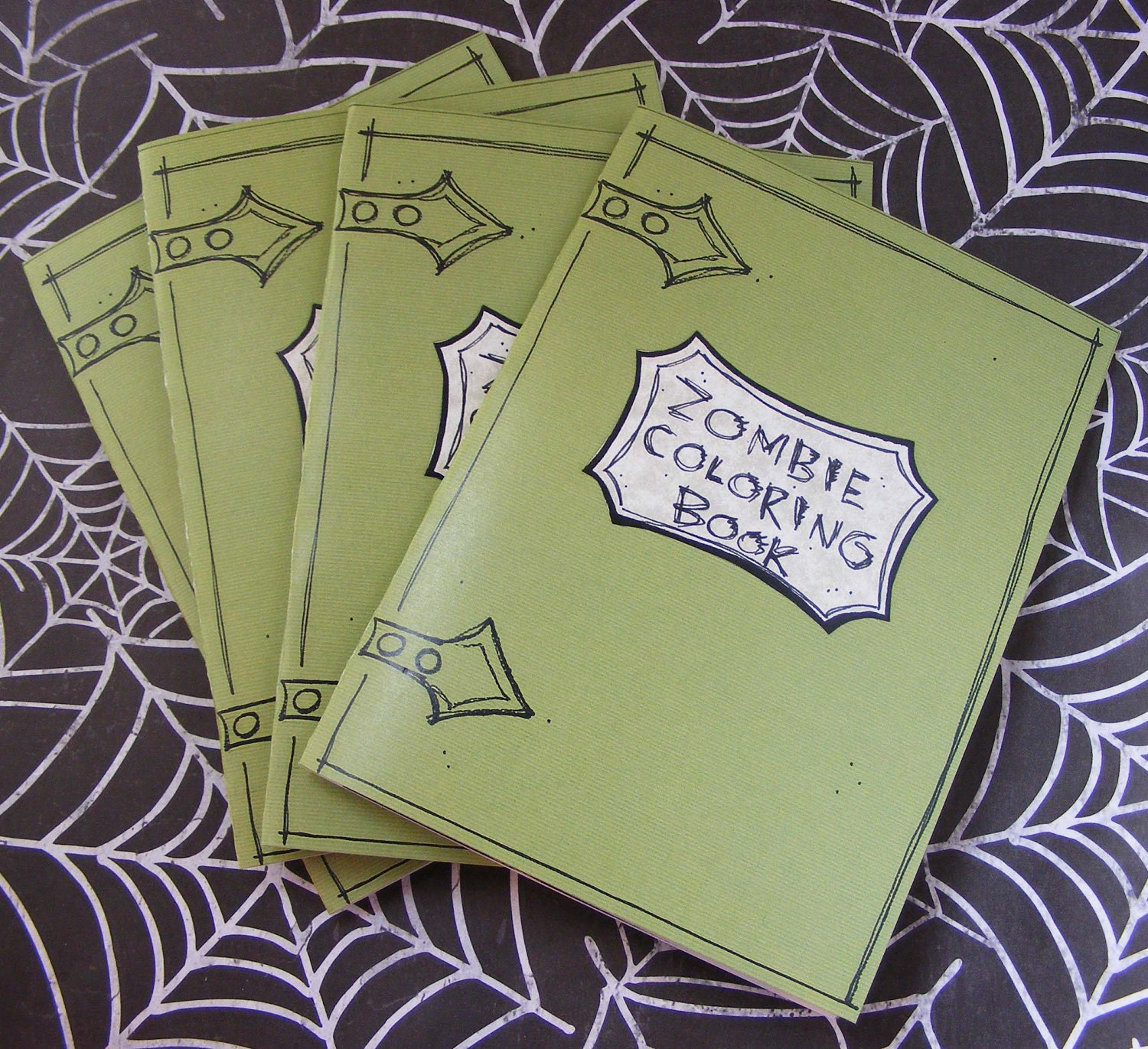 4 Zombie Coloring Books