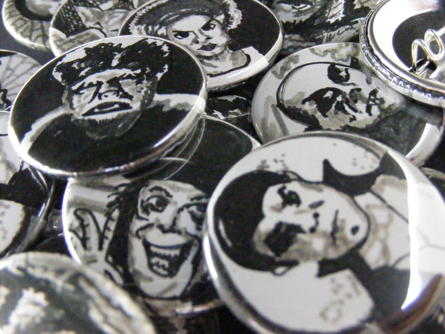 50 Classic Movie Monster Buttons