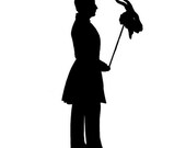 La Chevre, The Masked Ball Silhouette Print