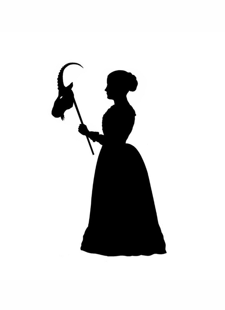 Le Bouquetin, The Masked Ball Silhouette Print