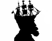 Original Handcut The Captain Silhouette Papercut