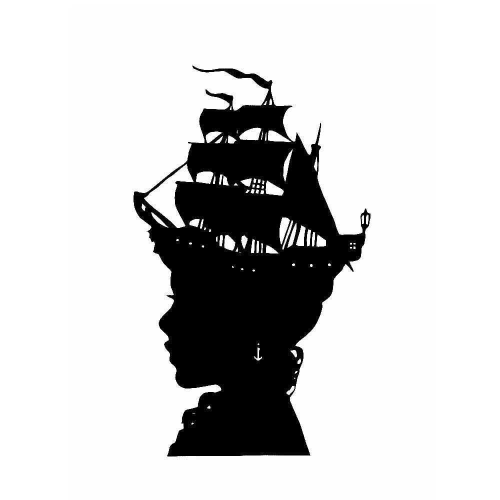 Original The Captain's Wife Nautical Silhouette Handcut Papercut