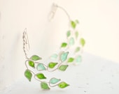 Lime Grove Tree Earrings, Citrus Green, Sterling Silver, Dangle.... - TaylorsEclectic