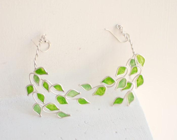 Lime Grove Tree Dangle Earrings, Sterling Silver Citrus Fruit Jewelry, Eco Friendly Paper Jewelry Anniversary Gift....