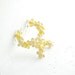Yellow Forget Me Not Flower Dangle Earrings in Sterling Silver, Artisan Paper Jewelry...