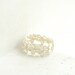 Snow White Forget Me Not Ring in Sterling Silver, Wedding Anniversary Paper Artisan Jewelry....