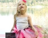 Rock and Roll Royalty Tutu: Sewn tutu and headband Fast shipping