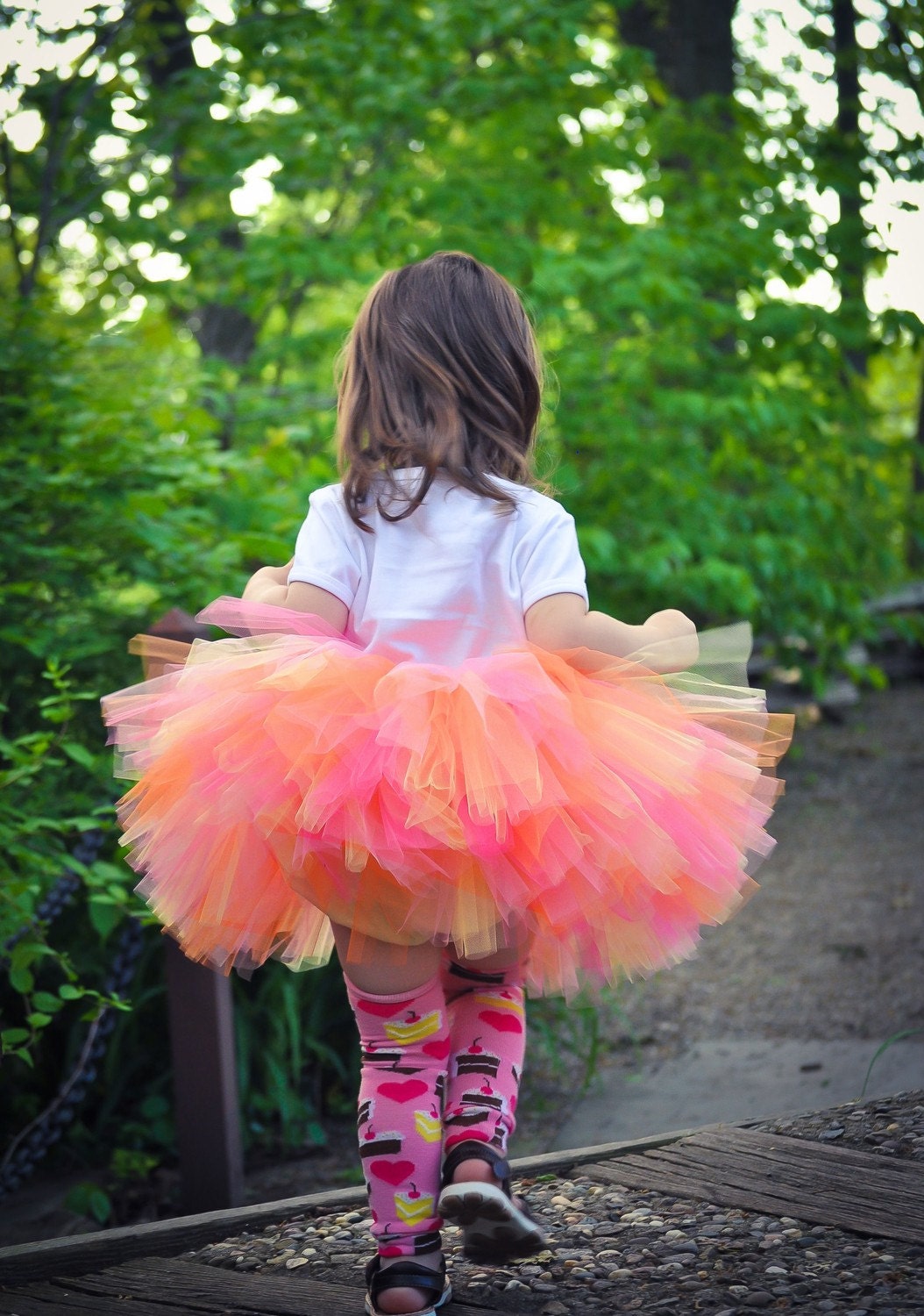 Pink Orange Tutu, Tutu skirt, Baby Tutu, Toddler Tutu Set