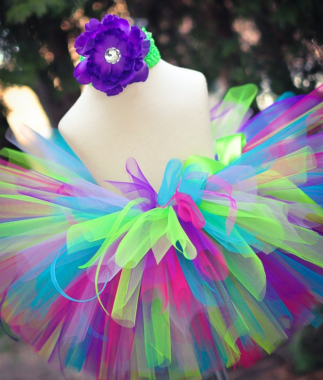 Birthday Tutu Skirt for baby, infant, toddler girl Bold Carnival tutu set