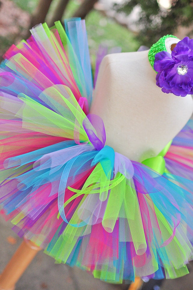 Birthday Tutu Skirt for baby, infant, toddler girl Bold Carnival tutu set