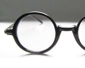 Vintage 80's Round Black Eyeglass Frames