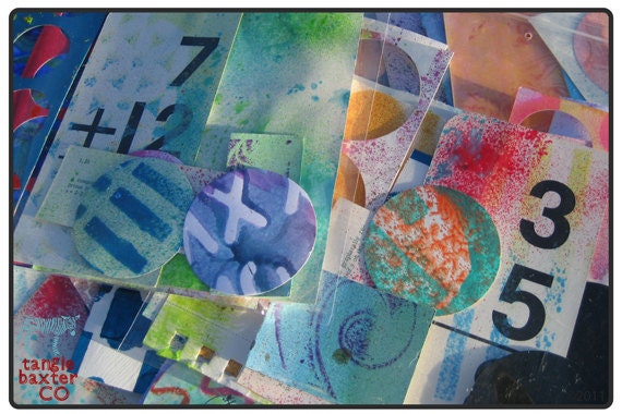Hand-Painted Paper Fodder for Art Journals, Mixed-Media and Junque Journals