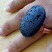 Black Lava Ring Copper Ring Wire Wrap Ring Black Stone Bohemian Jewelry Tribal Size 6 Ring Oval Ring, ER35