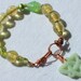 RESERVED FOR ANNE S Custom Bracelet Green Yellow Pearl Glass Copper Jewelry Jade Hawaii stoneandbone