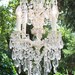 Precious Jeweled Shabby Vintage Cherub Waterfall Crystal Chandelier