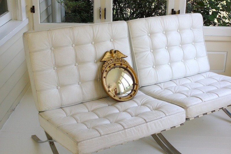 Vintage Eagle Mirror -  Porthole Nautical Style