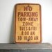 Vintage No Parking Sign