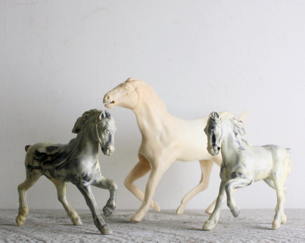Vintage Horses and Cowboy and Indian