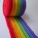 Bright extra long rainbow scarf
