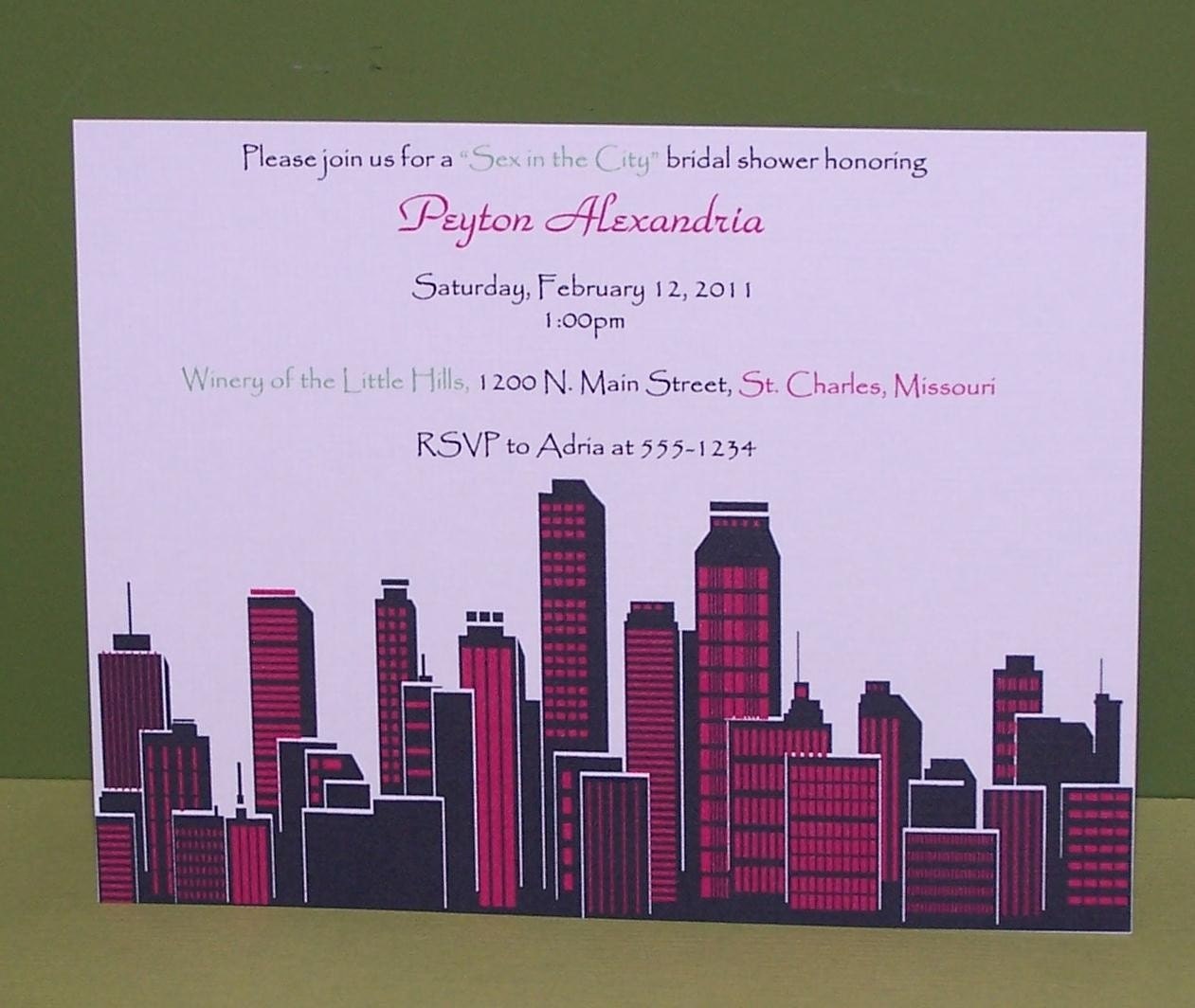 skyline bridal shower invitation bachelorette invitation (set of 10) Il_170x135