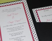 Wedding invitation polka dot pocketfold SAMPLE ONLY Il_170x135