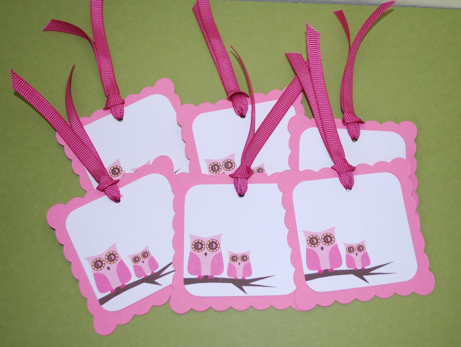 Baby shower tags, 2 owls (set of 6) Il_170x135