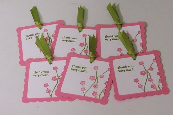 Gift tags, thank you gift tags (set of 6) Il_570xn
