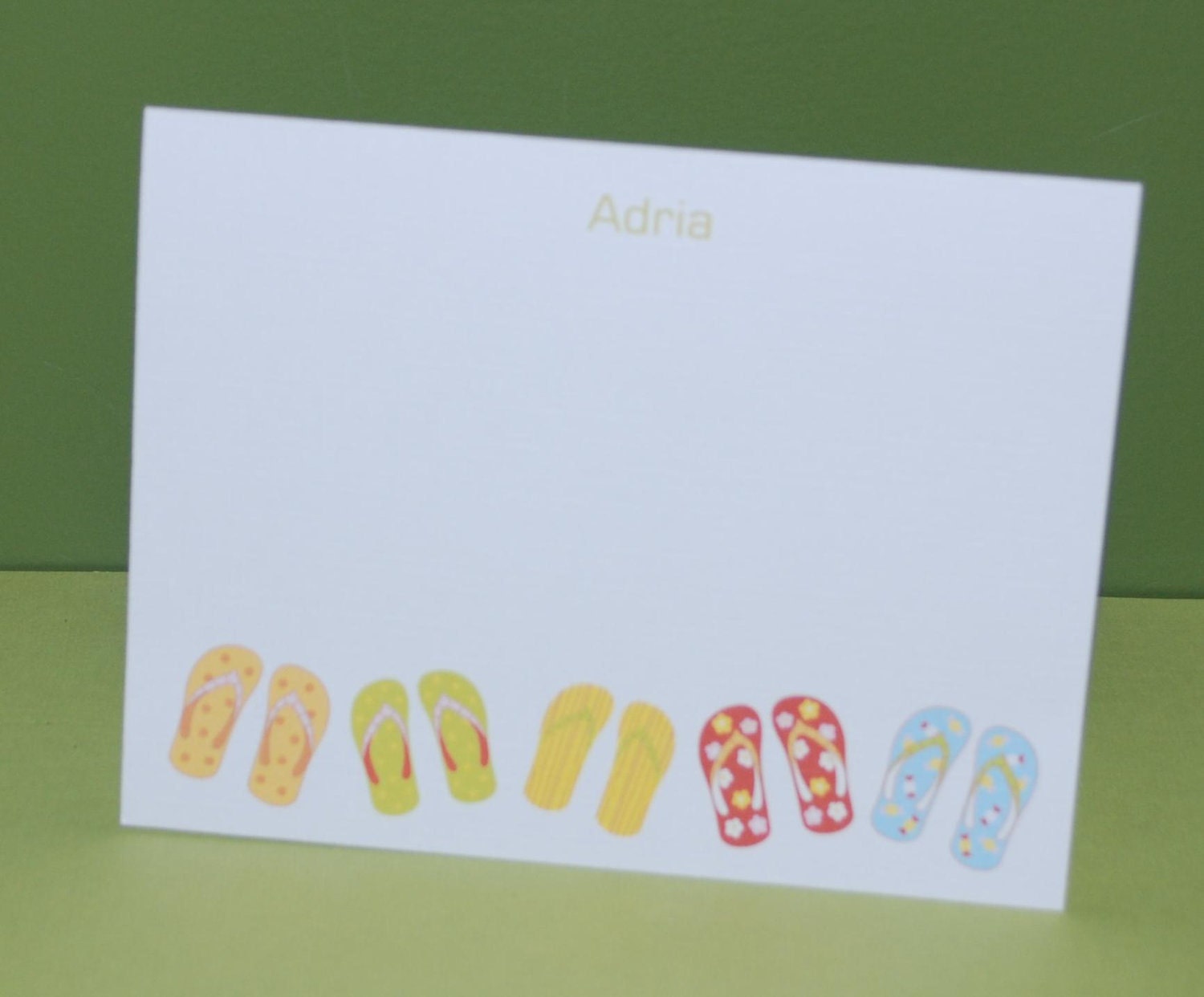 Flip flop personalized cards (set of 10) Il_570xn
