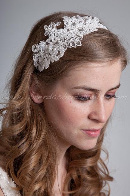 Lace Headband, Bridal Headband - Sabrina
