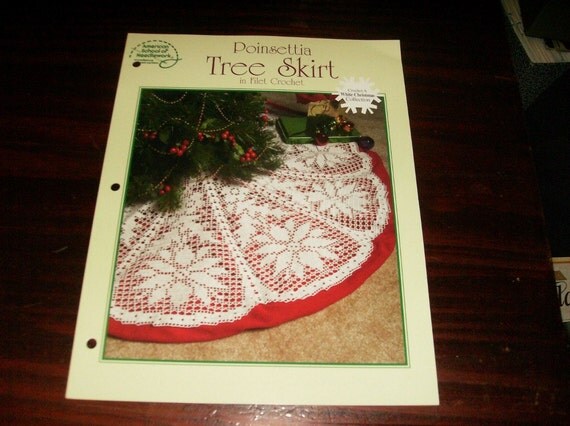 Thread Crocheting Patterns Poinsettia Tree Skirt by ClassyStitches