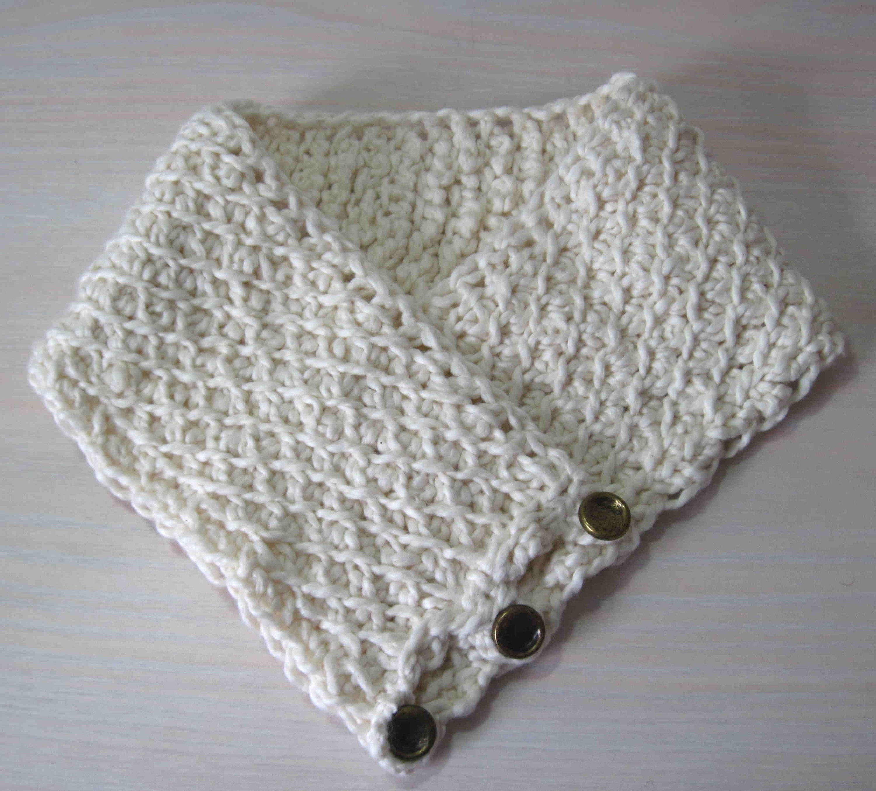 SALE Vanilla Cream Organic Cotton Cowl