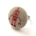 Robot Ring- Adjustable Ring with a Pink Retro Robot Fabric Covered Button- We Heart Robots