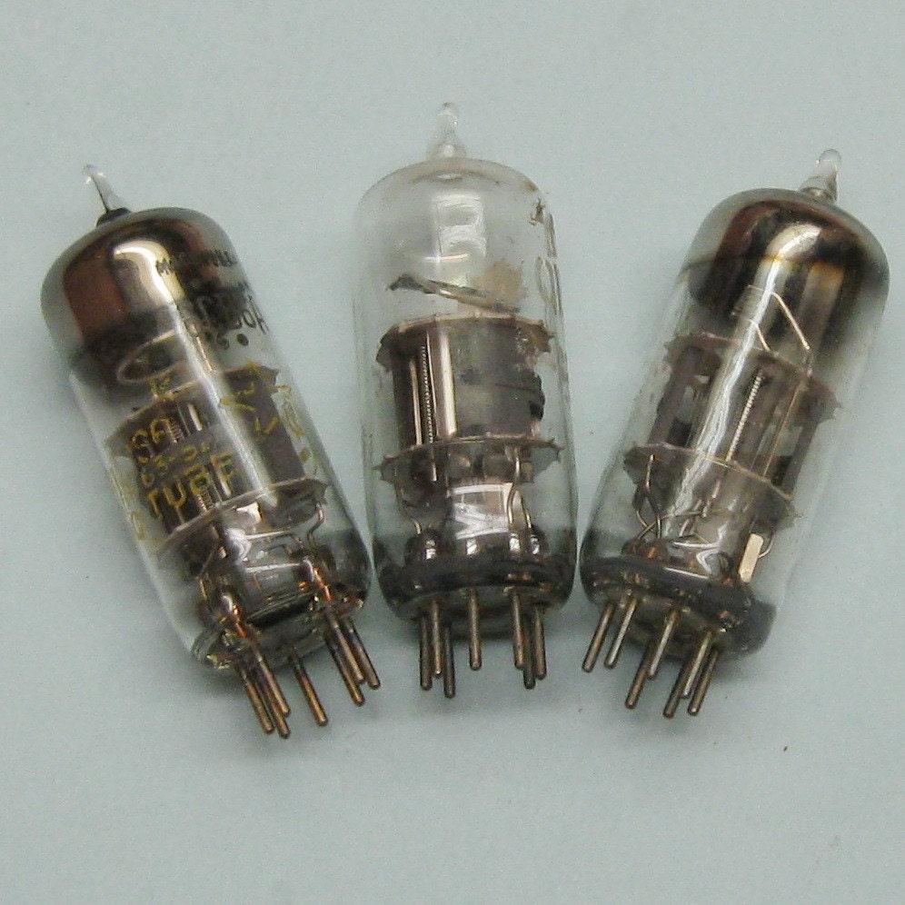 3 Vintage Glass CB Radio Vacuum Tubes by timepassages on Etsy
