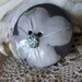 Dogwood Blossom...Primitive Raku Domed Button
