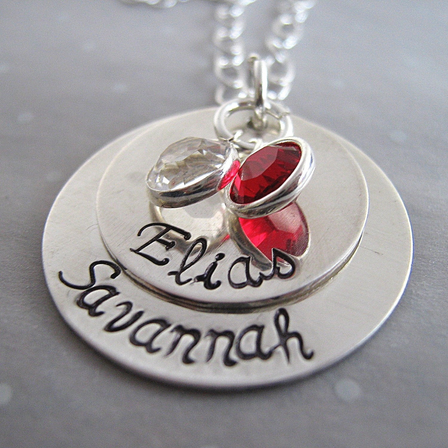 True Love hand stamped personalized necklace - Mother Necklaces