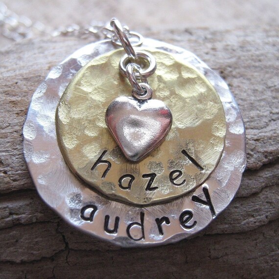 Layered Love Mom Necklace hand stamped by JLynnCreations