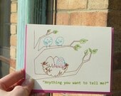 Suspicious Easter Bird - Gocco Easter Card
