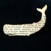 Moby Dick whale brooch - classic book page jewellery