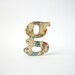 Vintage map g brooch