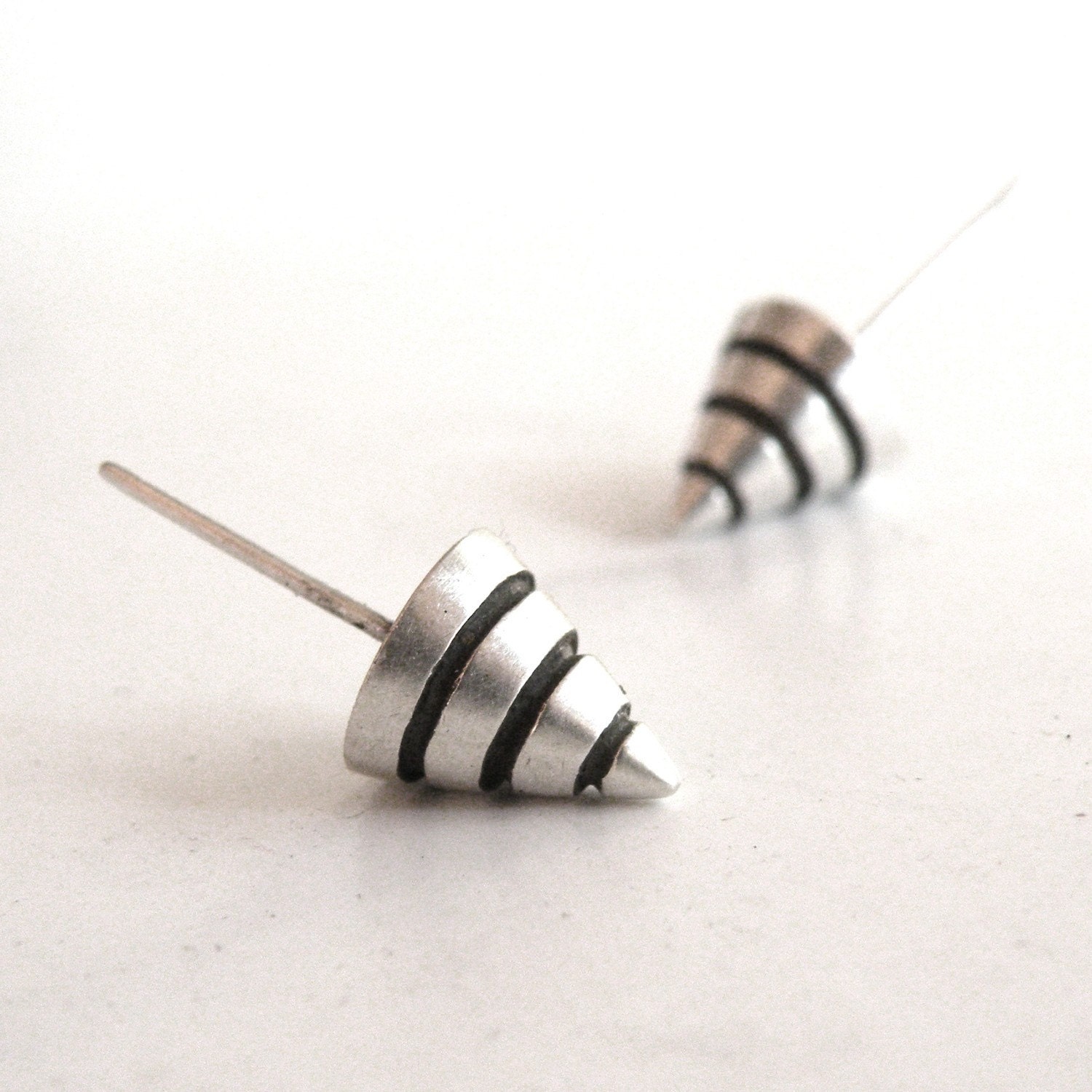 Cone Earrings-sterling silver