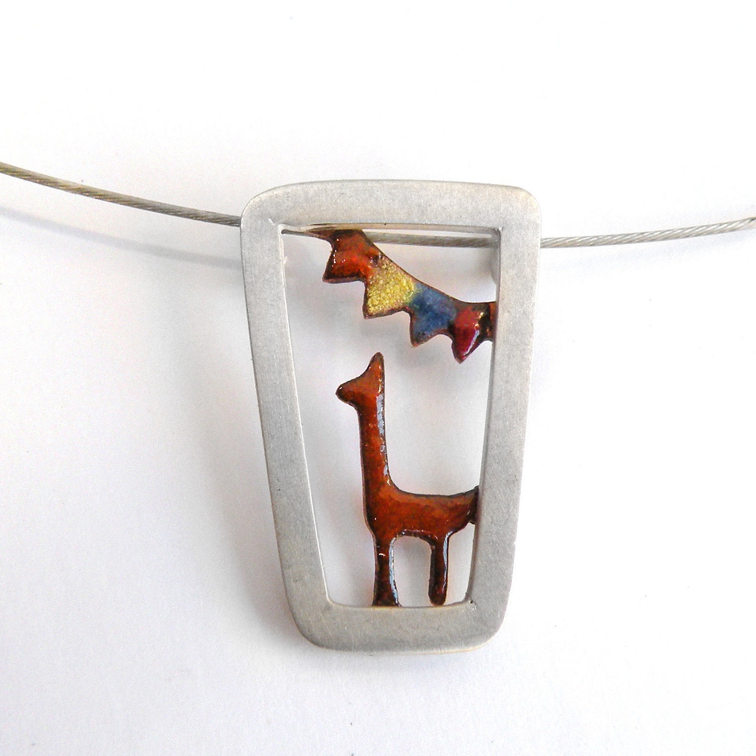 Carnaval 2 Pendant-sterling silver and enamel